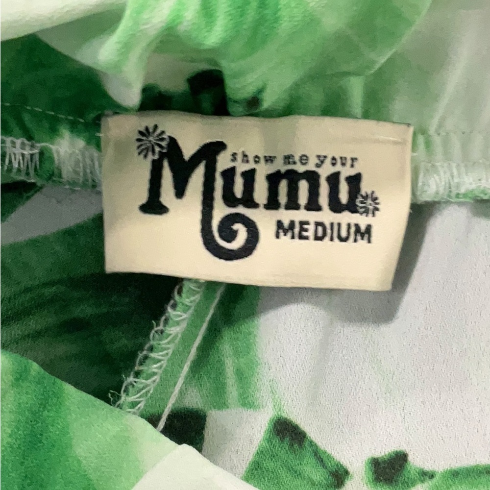 Show Me Your Mumu Green Leaf High Rise Pull On Shorts Tropical Resort Medium - Picture 3 of 3